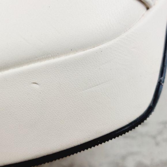 New Open Edit Women White Round Toe Chain Chunky Mid Platform Heels Shoes B501 - Picture 14 of 16